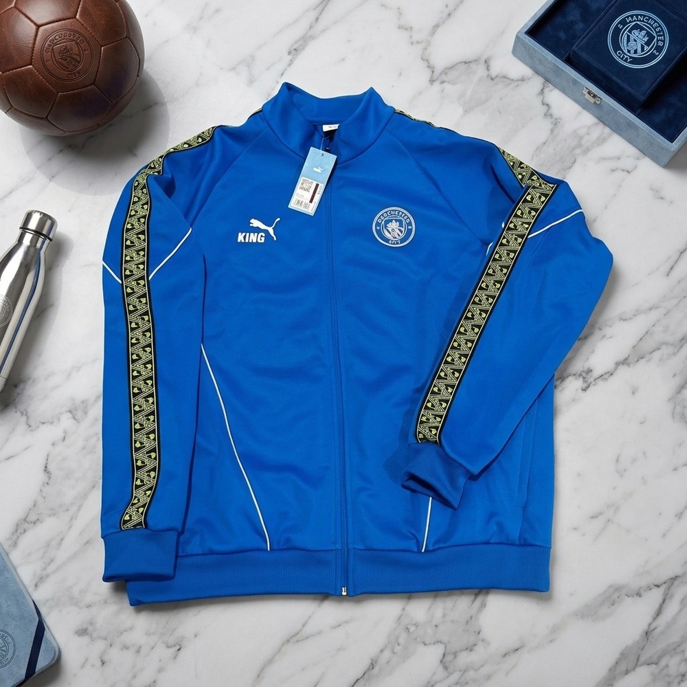NWT Puma Manchester City FC KING Anthem Jacket Mens XXL Blue Track Top 782173-23